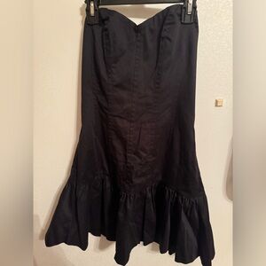 Elegant Black Women's Strapless Dress